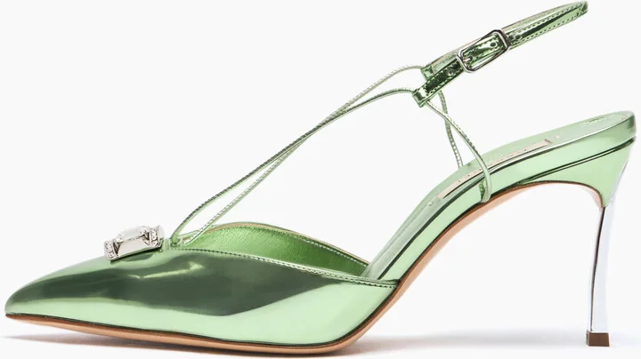 Casadei Blade Interstellar Cas25 Slingback - Woman Pumps And Slingback Milk And Mint 36 - Image 3