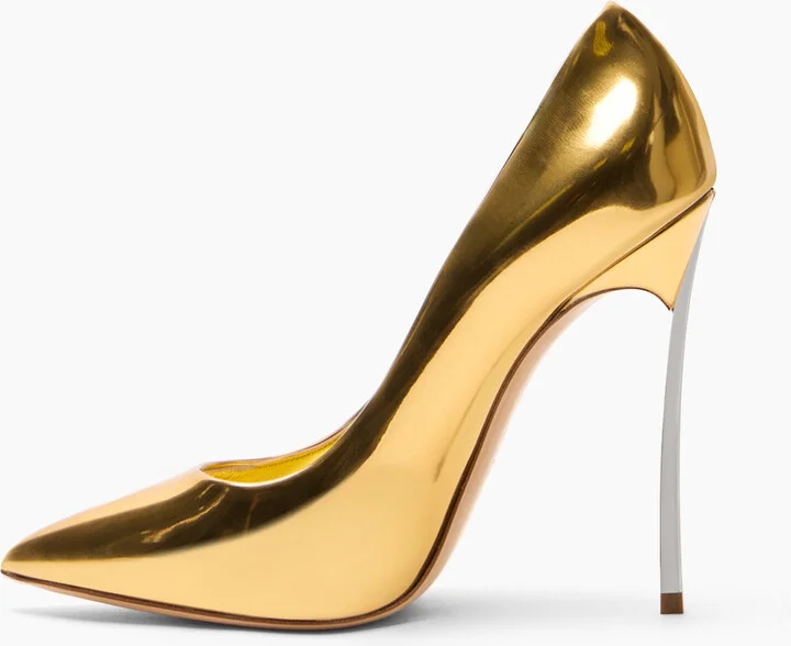 Casadei Blade Interstellar Pumps - Woman Pumps And Slingback Gold 42.5 - Image 3