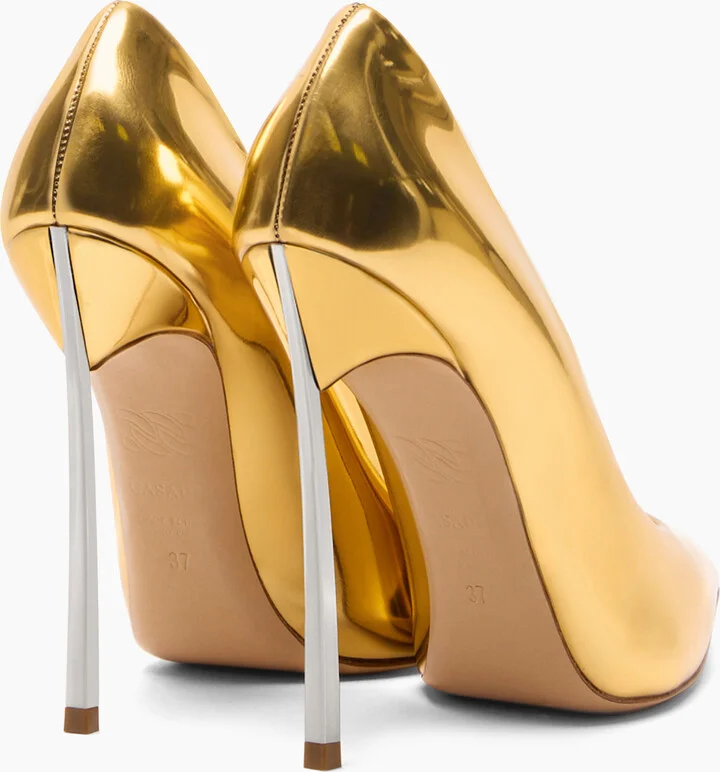 Casadei Blade Interstellar Pumps - Woman Pumps And Slingback Gold 42.5 - Image 4