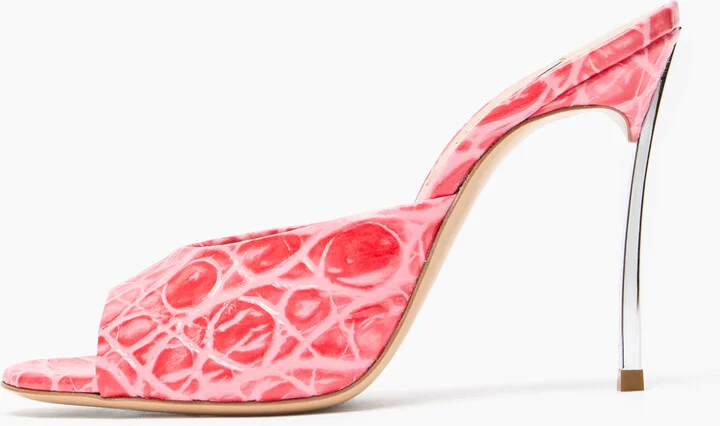 Casadei Blade Jurassic Mules - Woman Mules Coral 40.5 - Image 3