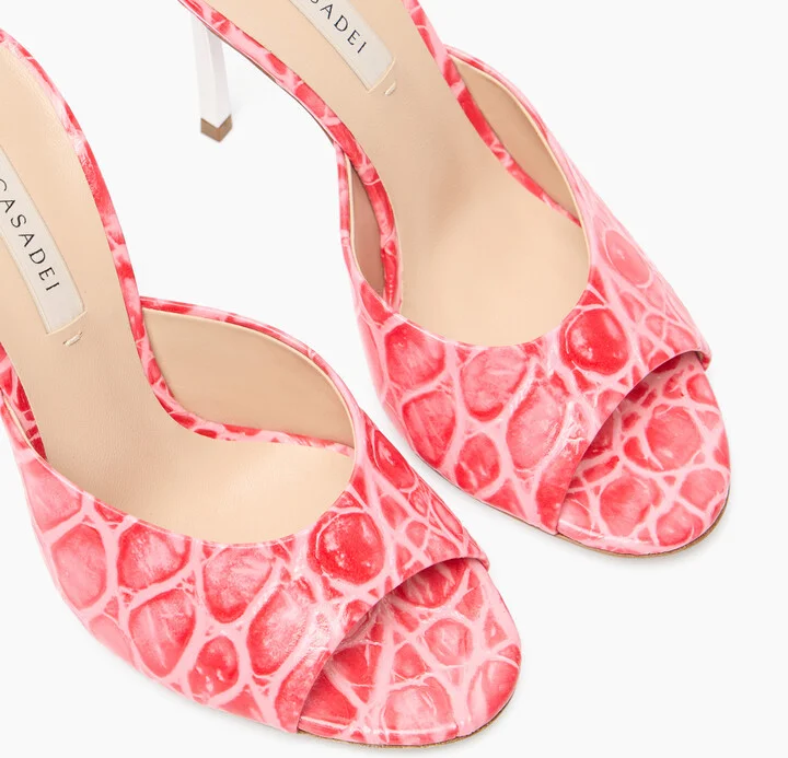 Casadei Blade Jurassic Mules - Woman Mules Coral 40.5 - Image 5