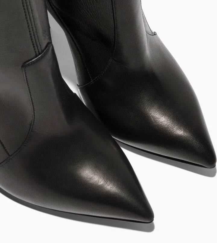 Casadei Blade Leather Over The Knee - Woman Over The Knee Boots Black 36 - Image 5