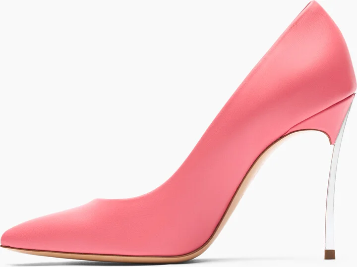 Casadei Blade Leather Pumps - Woman Pumps And Slingback Coral 41.5 - Image 3