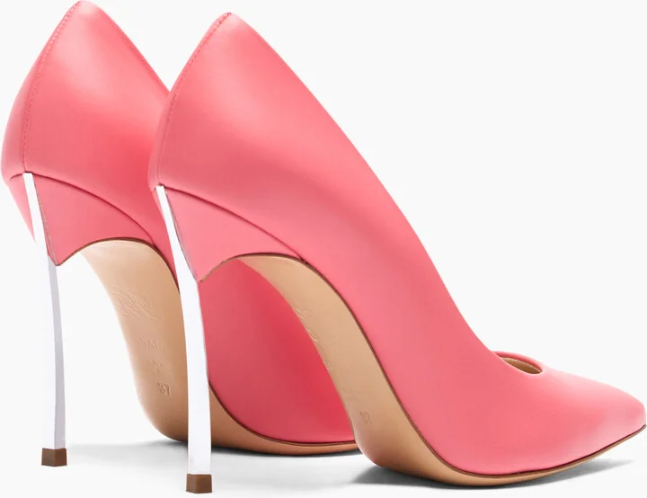 Casadei Blade Leather Pumps - Woman Pumps And Slingback Coral 41.5 - Image 4