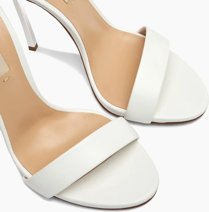 Casadei Blade Marta Leather - Woman Sandals White 40.5 - Image 5
