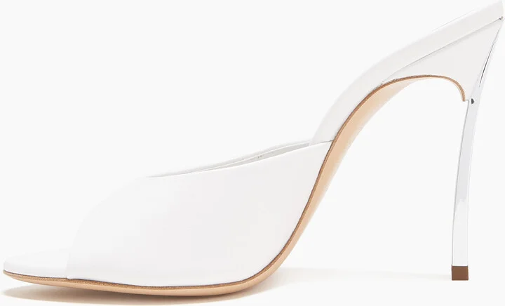 Casadei Blade Minorca Mules - Woman Sandals White 36.5 - Image 3