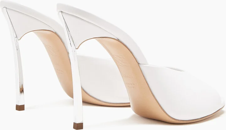 Casadei Blade Minorca Mules - Woman Sandals White 36.5 - Image 4