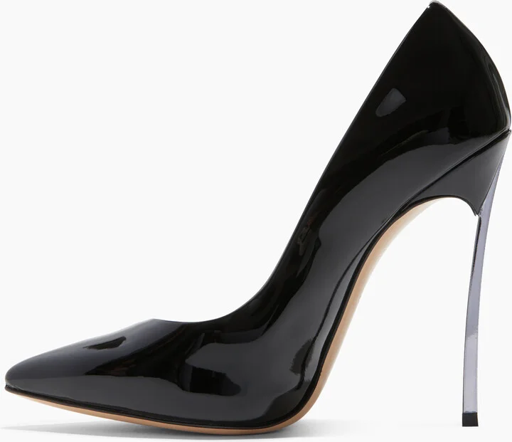 Casadei Blade Patent Leather - Woman Pumps And Slingback Black 35.5 - Image 3
