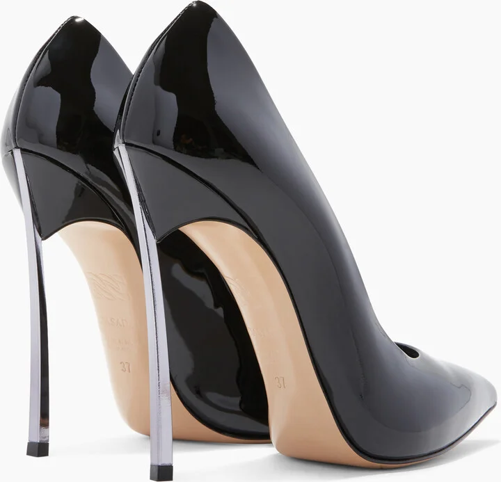 Casadei Blade Patent Leather - Woman Pumps And Slingback Black 35.5 - Image 4