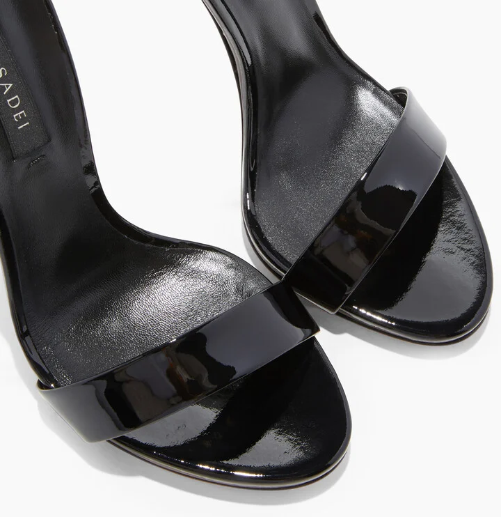 Casadei Blade Patent Leather - Woman Sandals Black 35.5 - Image 5