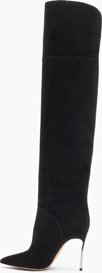 Casadei Blade Reversible Over The Knee - Woman Over The Knee Boots Black 35 - Image 3