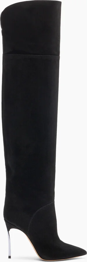 Casadei Blade Reversible Over The Knee - Woman Over The Knee Boots Black 35