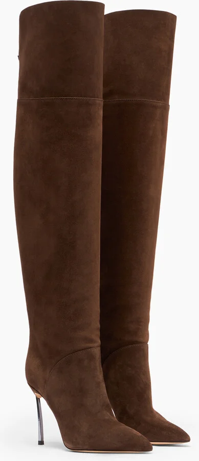 Casadei Blade Reversible Over The Knee - Woman Over The Knee Boots Cacao 43 - Image 2