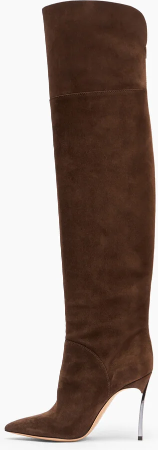 Casadei Blade Reversible Over The Knee - Woman Over The Knee Boots Cacao 43 - Image 3