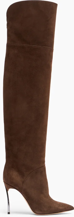 Casadei Blade Reversible Over The Knee - Woman Over The Knee Boots Cacao 43
