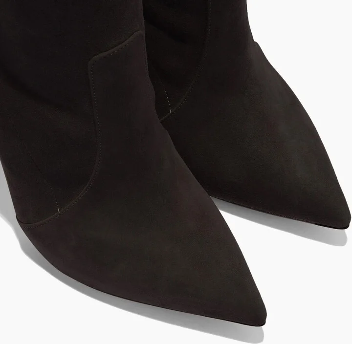 Casadei Blade Suede Ankle Boot - Woman Ankle Boots Black 43 - Image 5