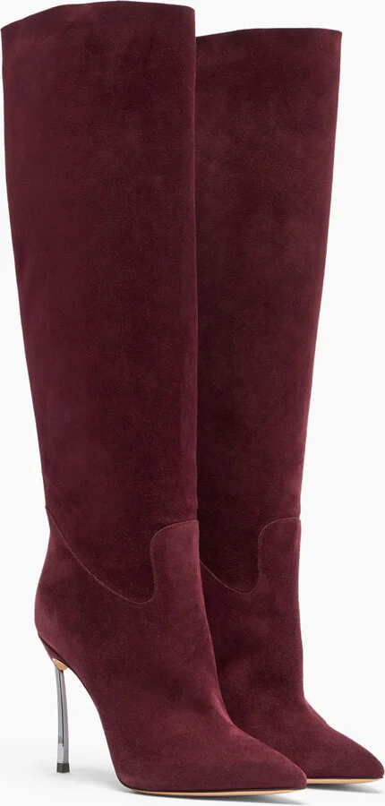 Casadei Blade To The Knee - Woman High Boots Rubino 37 - Image 2