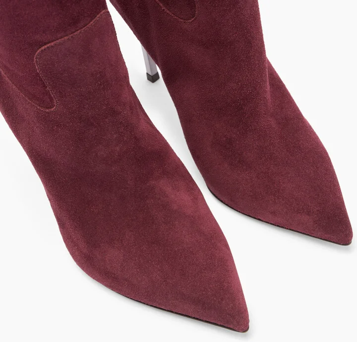 Casadei Blade To The Knee - Woman High Boots Rubino 37 - Image 5