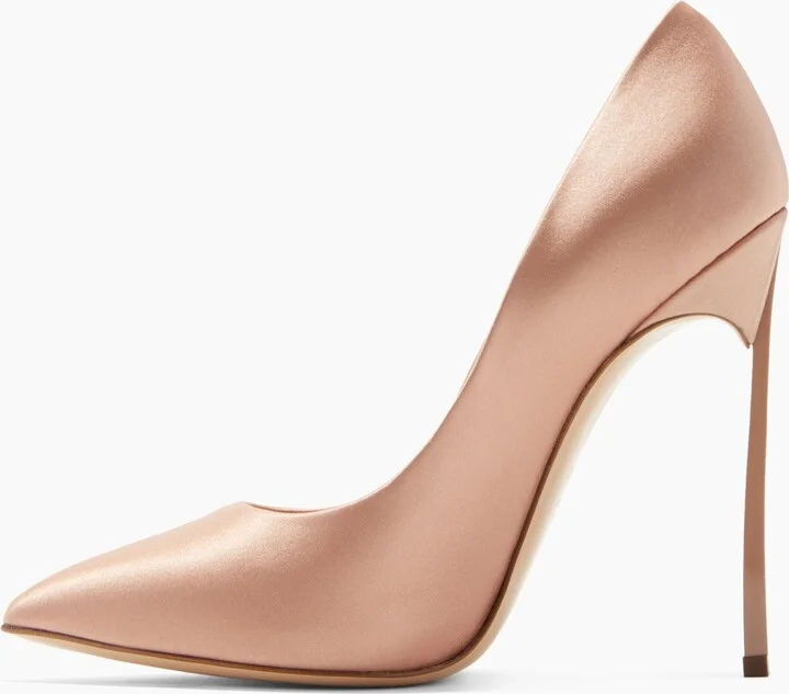 Casadei Blade Twenties Satin - Woman Pumps And Slingback Powder Color 36.5 - Image 3