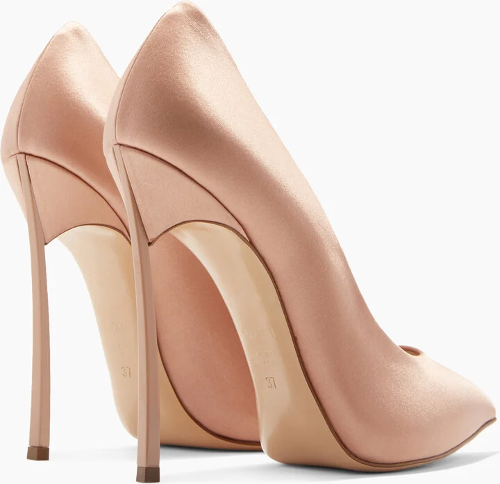 Casadei Blade Twenties Satin - Woman Pumps And Slingback Powder Color 36.5 - Image 4