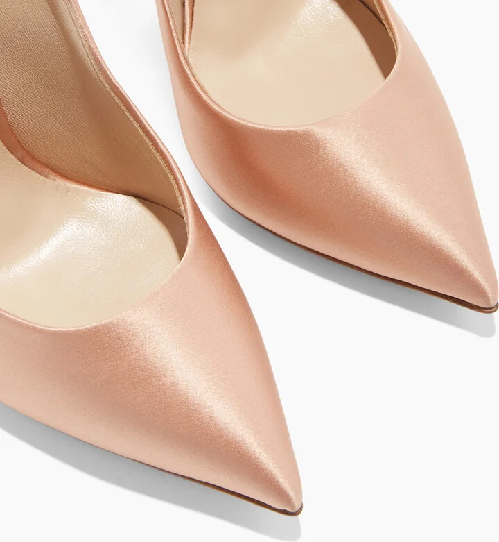 Casadei Blade Twenties Satin - Woman Pumps And Slingback Powder Color 36.5 - Image 5