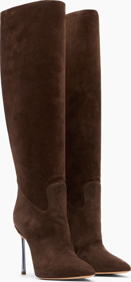 Casadei Blade - Woman High Boots Cacao 37.5 - Image 2