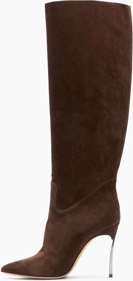 Casadei Blade - Woman High Boots Cacao 37.5 - Image 3