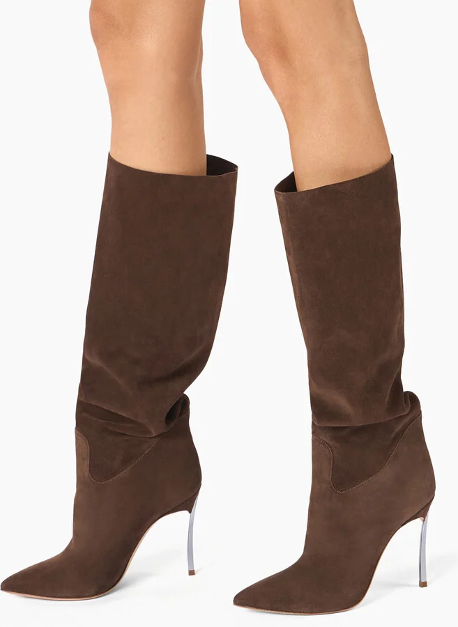 Casadei Blade - Woman High Boots Cacao 37.5 - Image 6