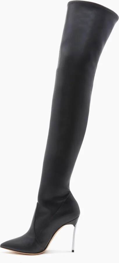 Casadei Blade - Woman Over The Knee Boots Black 35.5 - Image 3