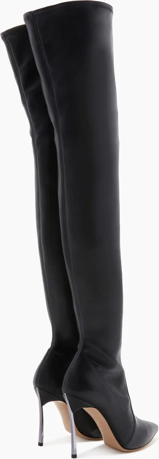 Casadei Blade - Woman Over The Knee Boots Black 35.5 - Image 4