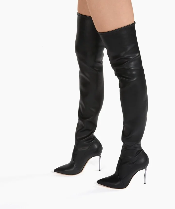 Casadei Blade - Woman Over The Knee Boots Black 35.5 - Image 6