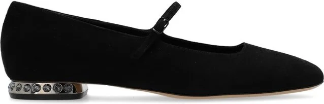 Casadei Buckle Square Toe Strapped Pumps