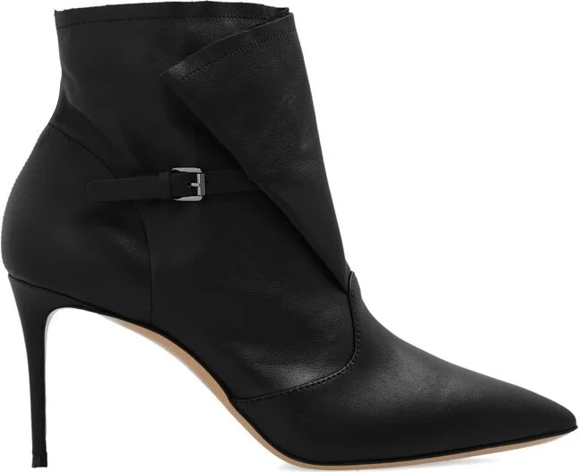 Casadei Buckled Pointed-Toe Boots