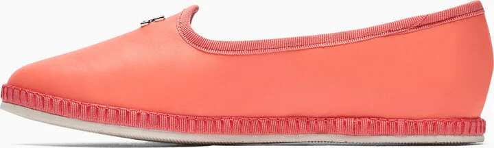 Casadei Capalbio Leather Ballet Flats - Woman Flats And Loafers Coral 37 - Image 3