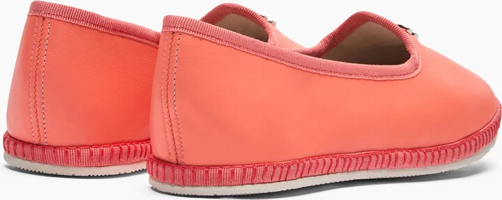 Casadei Capalbio Leather Ballet Flats - Woman Flats And Loafers Coral 37 - Image 4