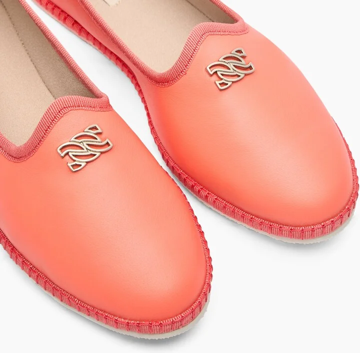 Casadei Capalbio Leather Ballet Flats - Woman Flats And Loafers Coral 37 - Image 5