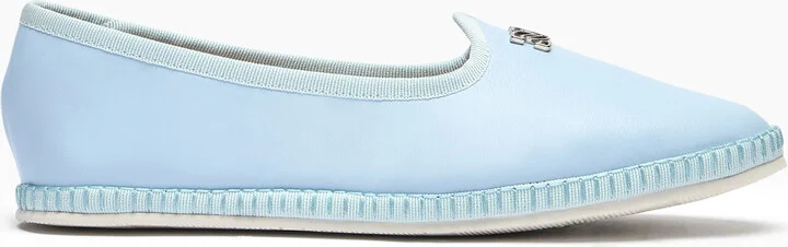 Casadei Capalbio Leather Ballet Flats - Woman Flats And Loafers Sky 40