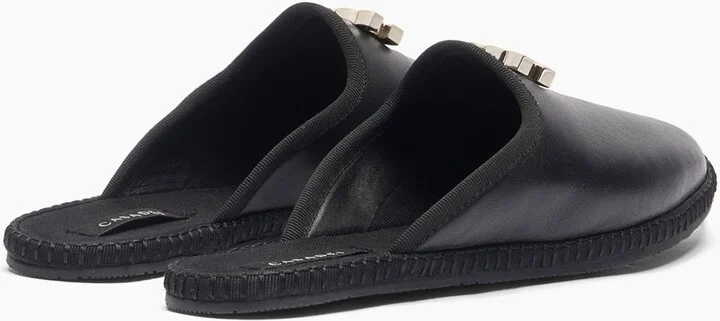 Casadei Capalbio Leather Slippers - Woman Flats And Loafers Black 37.5 - Image 4
