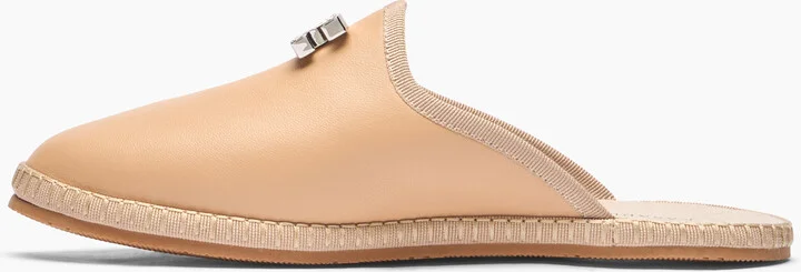 Casadei Capalbio Leather Slippers - Woman Flats And Loafers Natur 37 - Image 3