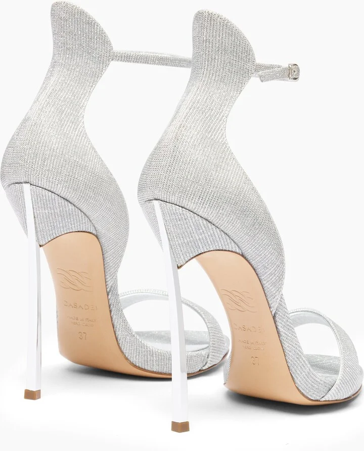 Casadei Cappa Blade Sandal - Woman Sandals Silver 37 - Image 4
