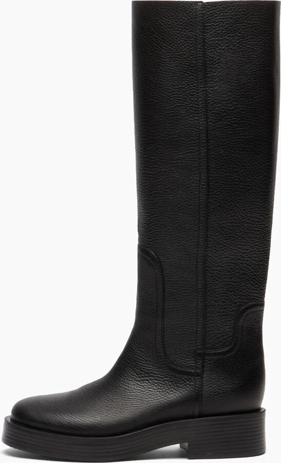 Casadei Charlie Leather High Boots - Woman High Boots Black 35 - Image 3