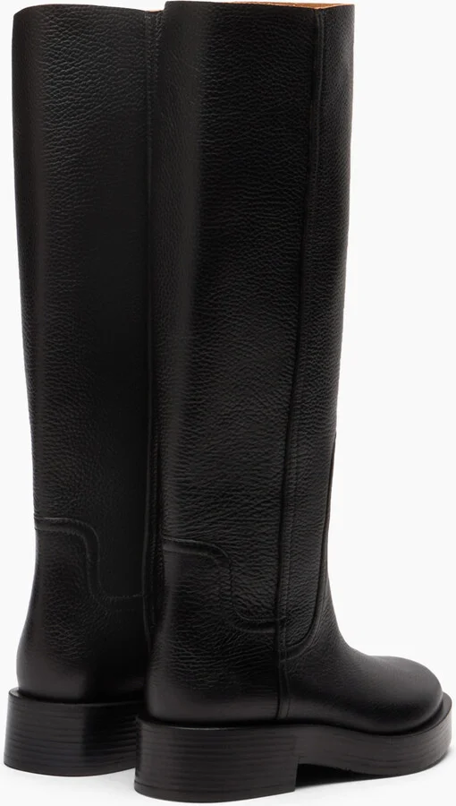 Casadei Charlie Leather High Boots - Woman High Boots Black 35 - Image 4