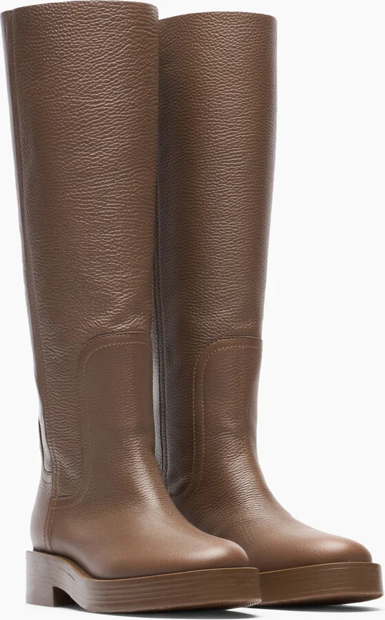Casadei Charlie Leather High Boots - Woman High Boots Caribou 36.5 - Image 2