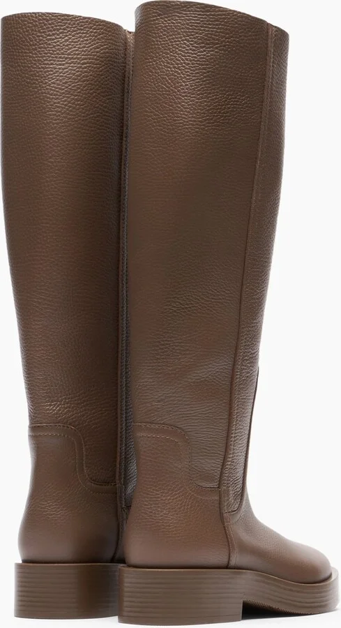 Casadei Charlie Leather High Boots - Woman High Boots Caribou 36.5 - Image 4