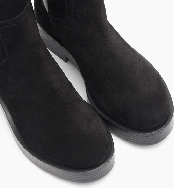 Casadei Charlie Stretch Suede Boots - Woman High Boots Black 37.5 - Image 5