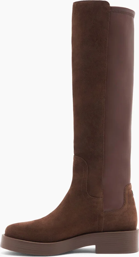 Casadei Charlie Stretch Suede Boots - Woman High Boots Cocoa 39 - Image 3