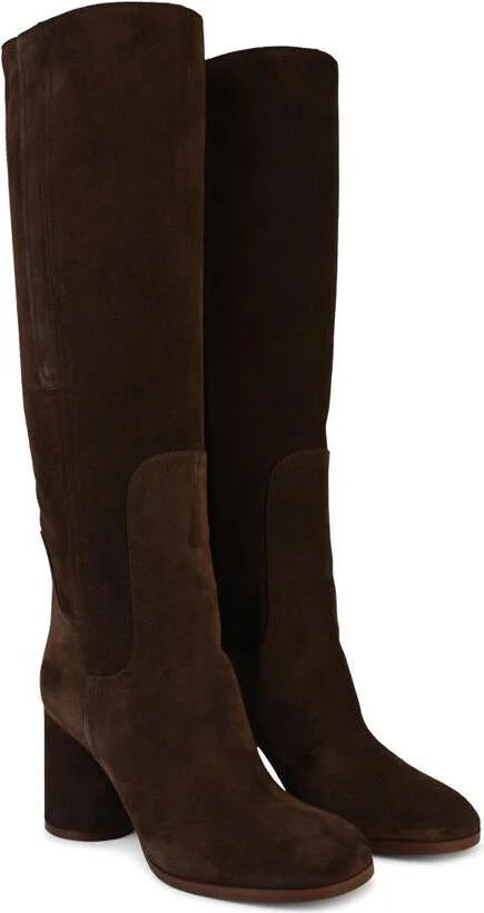 Casadei 'Cleo' Brown Suede Boots - Image 2