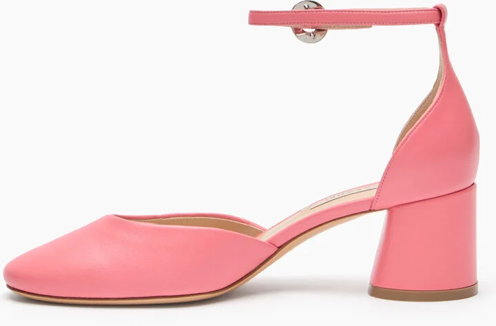 Casadei Cleo Leather Pumps - Woman Pumps And Slingback Coral 36.5 - Image 3
