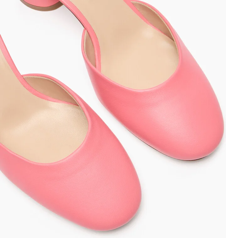 Casadei Cleo Leather Pumps - Woman Pumps And Slingback Coral 36.5 - Image 5