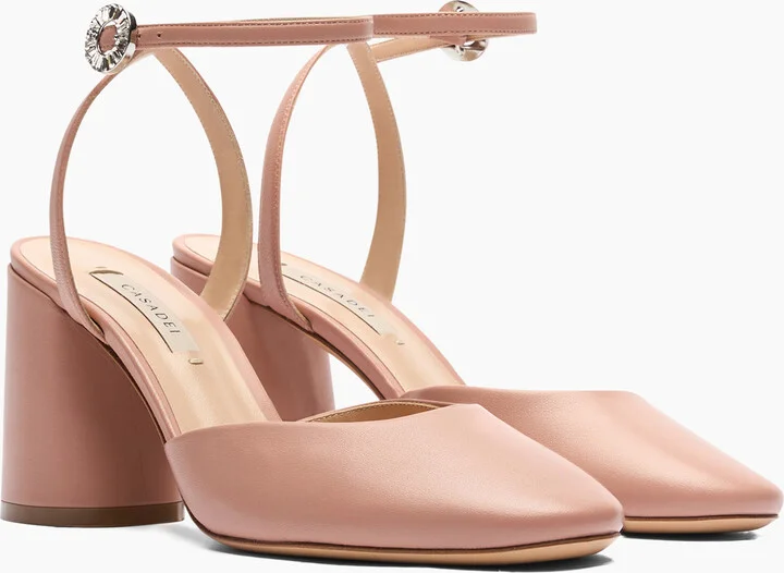 Casadei Cleo Leather Pumps - Woman Pumps And Slingback Rosè 36 - Image 2